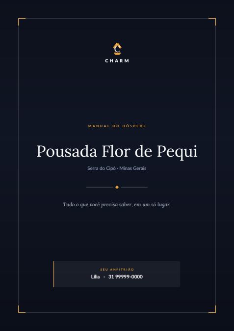 Página 1 do manual do hóspede