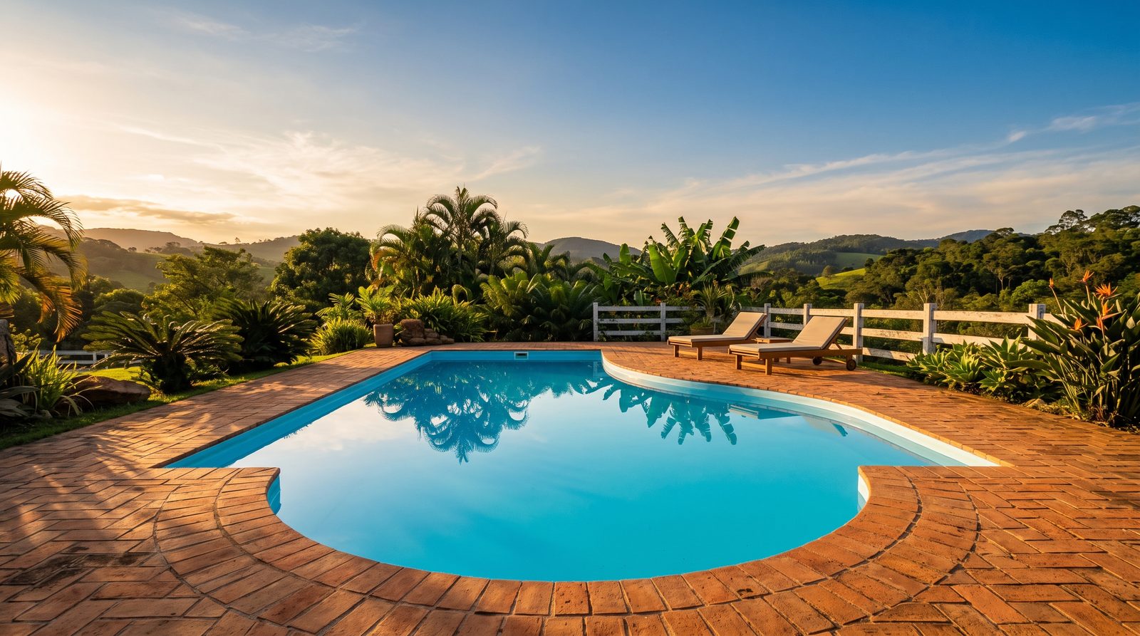 Piscina ao fim da tarde